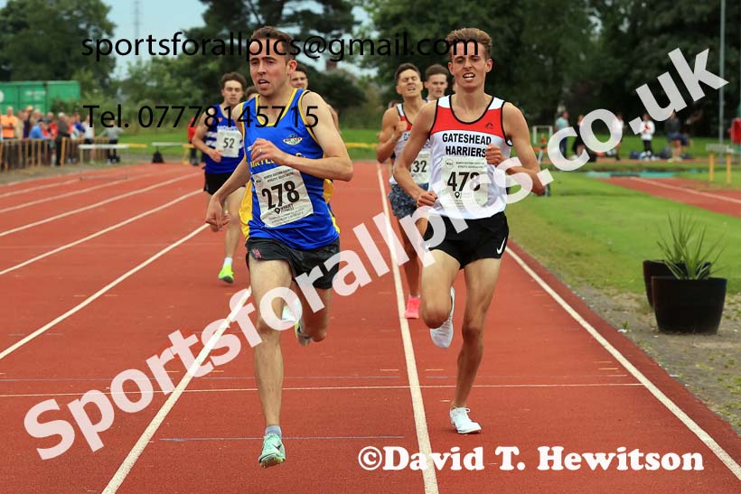 The 1500 metres, Wednesday, july 24th, 2024 NEGP 5, Monkton Stadium.  Photo: David T. Hewitson/Sports for All Pics